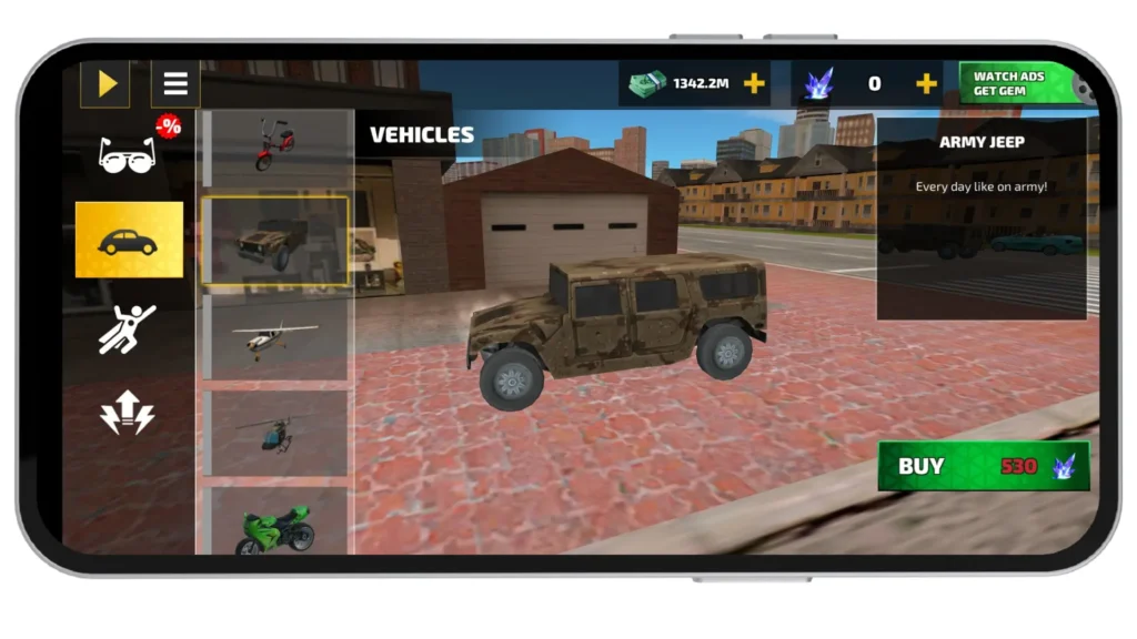 Army Jeep Unlocked 