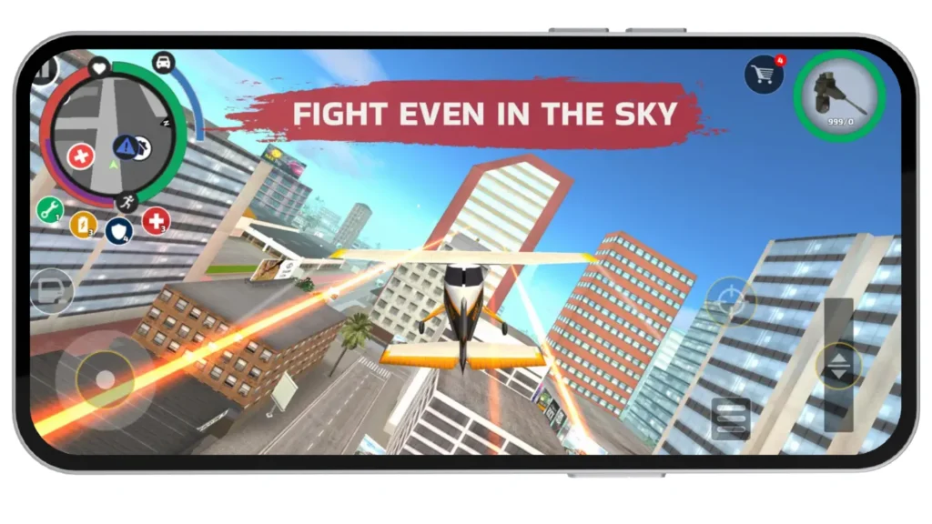 Airplane Sky Battle In Rope Hero Mod APK