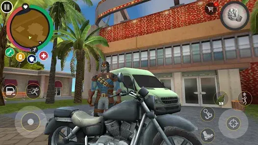 Superhero standing next to a motorcycle in the city